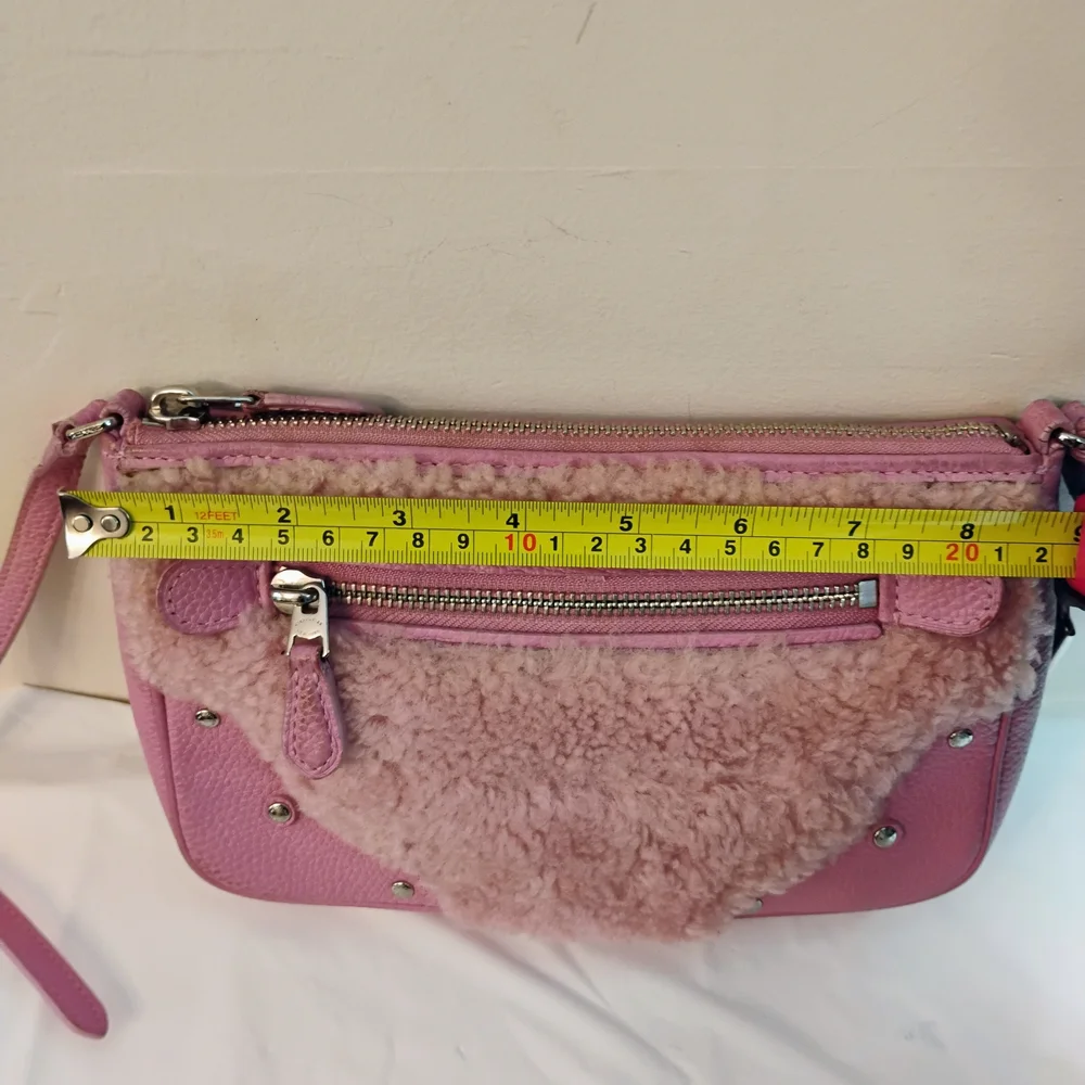 Pink Shearling Crossbody Bag - Picture 6 of 13